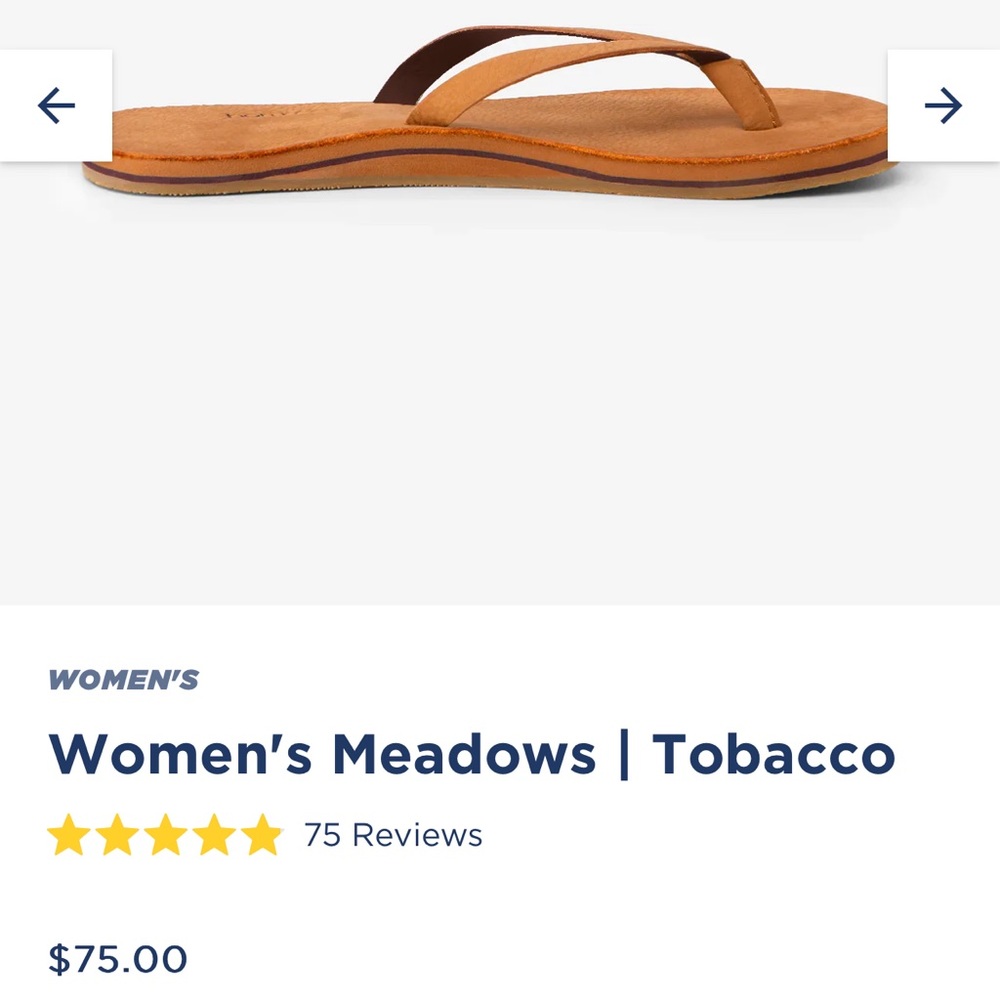 Hari Mari Meadow Leather Flip Flops Tobacco size 9